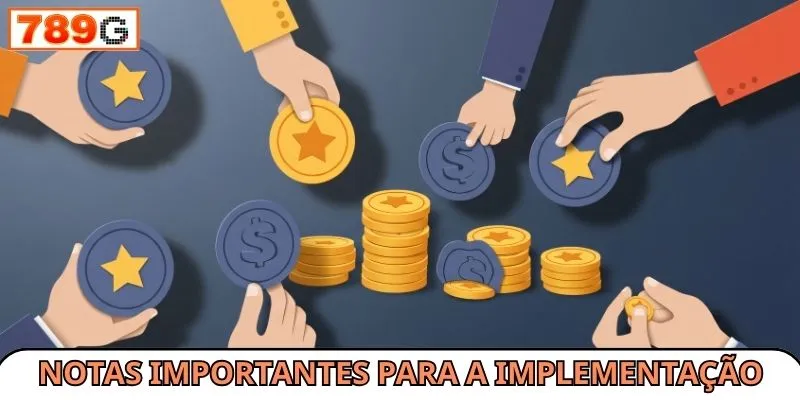 Notas importantes ao realizar transações